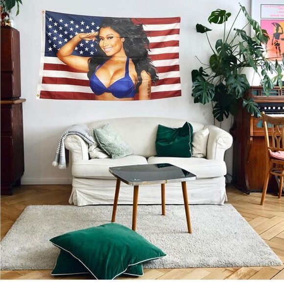 Nicki Minaj Flag American Flags 4x6FT Barb Flag USA Nicki Minaj Tapestry … - Picture 5 of 7